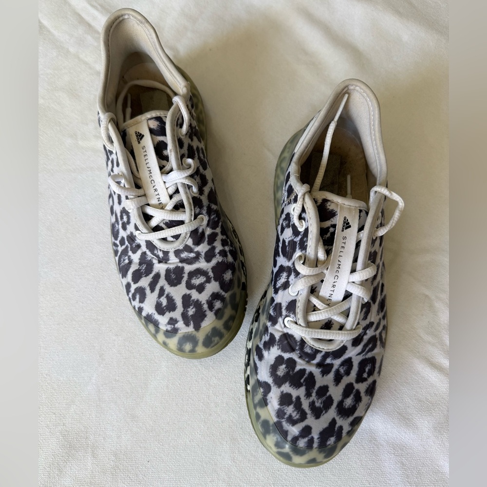 GUC 6.5 Adidas Stella McCartney Gray/black/white leopard print Sneakers